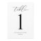 Luxury Wedding Calligraphy Script Table Number