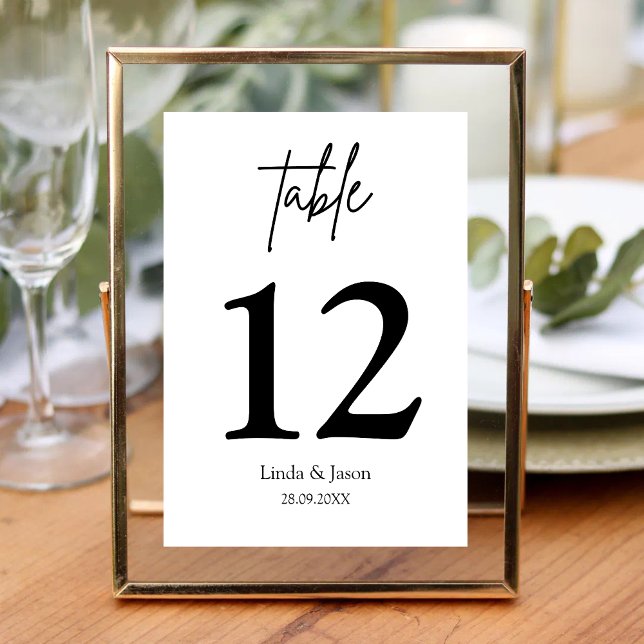 Luxury Wedding Calligraphy Script Table Number (Creator Uploaded)