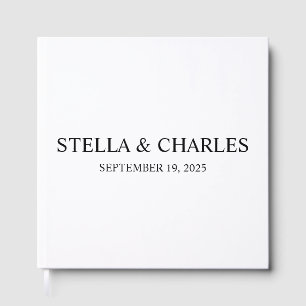 Luxury Wedding Guest Book , Personalised name 