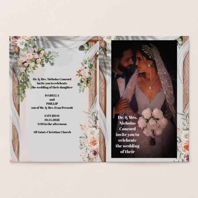 Luxury Wedding Invitation Card – Elegant Bride &  (Inside)