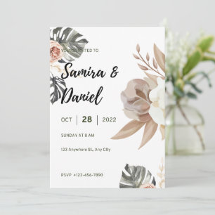 Luxury Wedding Invitation Gold Foil Style