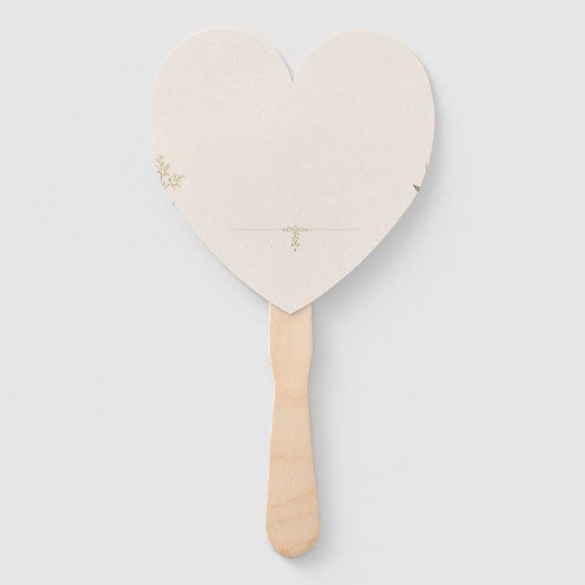 Luxury Wedding Invitation – Minimalist Ivory  Hand Fan (Front)