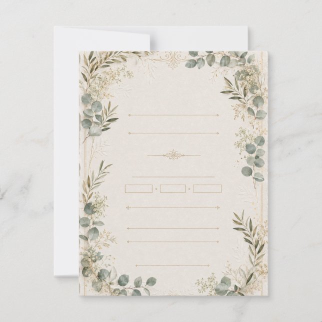 Luxury Wedding Invitation – Minimalist Ivory style (Front)