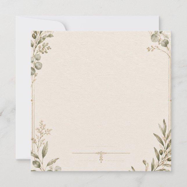 Luxury Wedding Invitation – Minimalist Ivory style (Front)