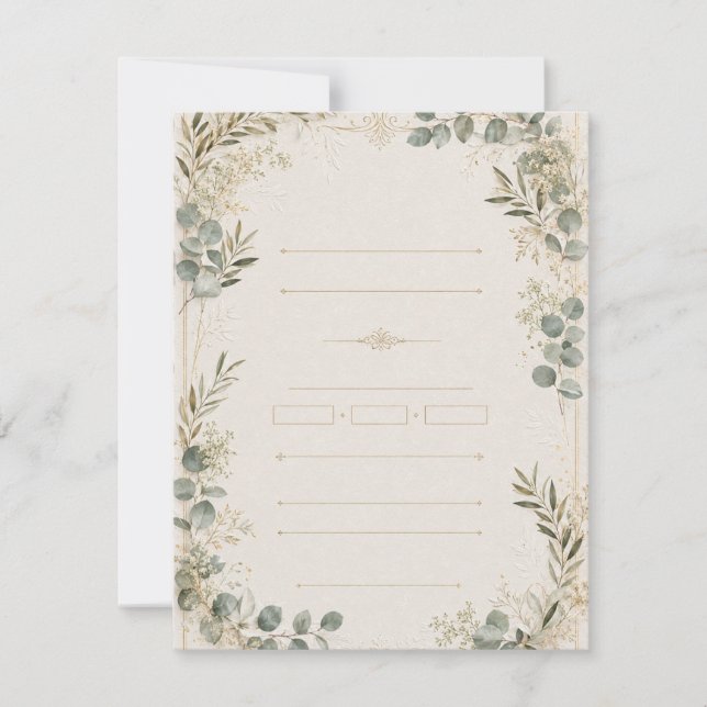 Luxury Wedding Invitation – Minimalist Ivory style (Front)