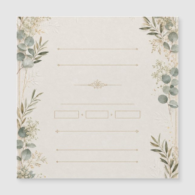 Luxury Wedding Invitation – Minimalist Ivory style (Front)
