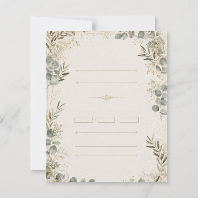 Luxury Wedding Invitation – Minimalist Ivory style (Front)