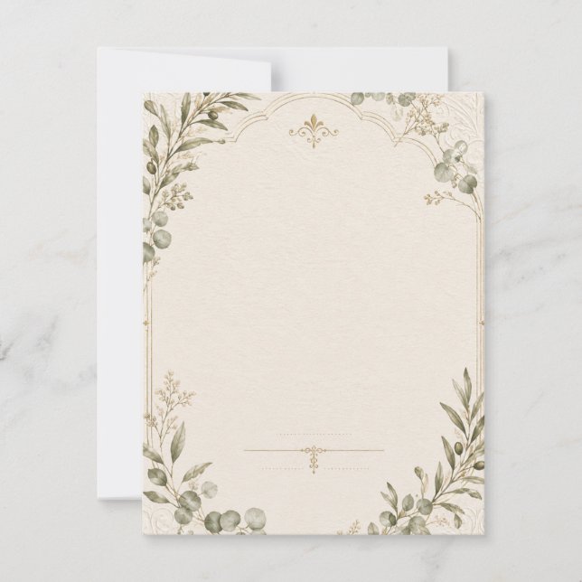 Luxury Wedding Invitation – Minimalist Ivory style (Front)