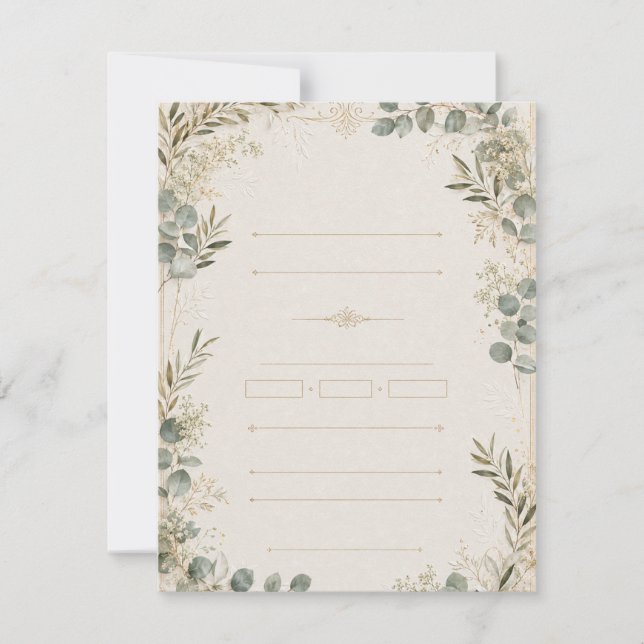 Luxury Wedding Invitation – Minimalist Ivory style (Front)