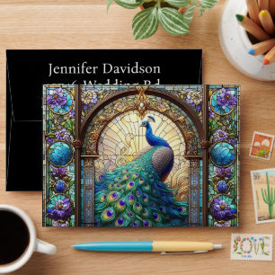 Luxury Wedding: Luxe Peacock Invitation Envelopes