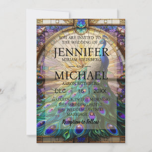 Luxury Wedding: Majestic Peacock Invitations