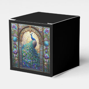 Luxury Wedding: Peacock Stained Glass Favour Boxes
