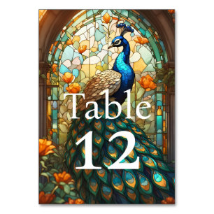 Luxury Wedding: Peacock Table Numbers