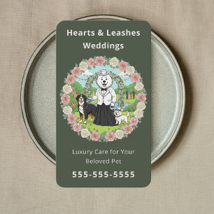 Luxury Wedding Pet Care Wedding Pet Attendant Business Card