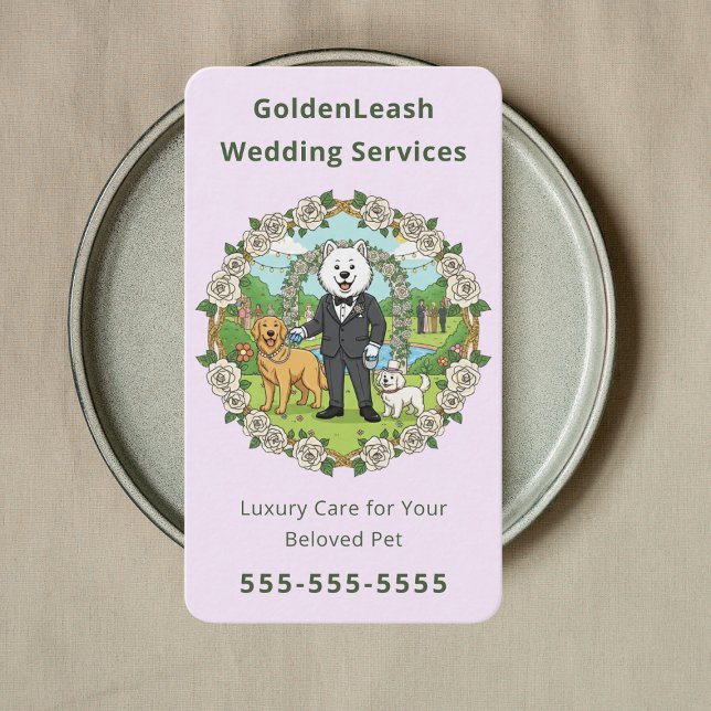 luxury wedding pet services Pet Wedding Sitter Business Card (Creator Uploaded)