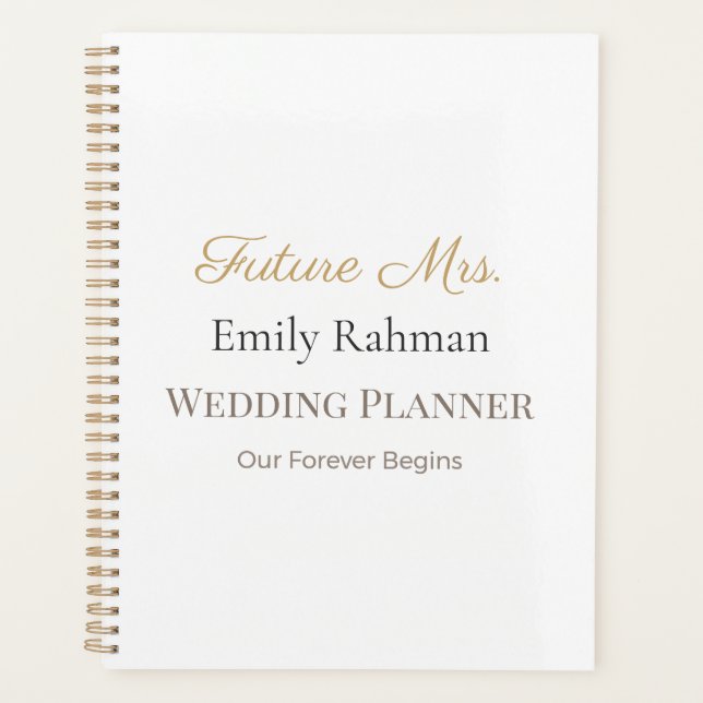 Luxury Wedding Planner | Custom Bride Notebook (Front)