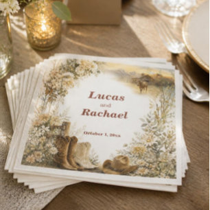 Luxury Western Ranch Wedding  Napkin