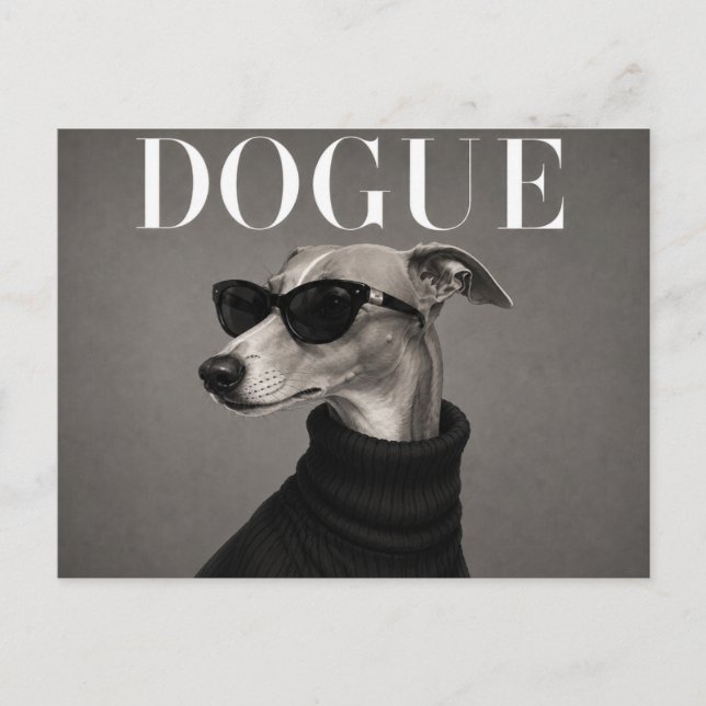 Luxury Whippet Dog Portrait Postcard (Front)