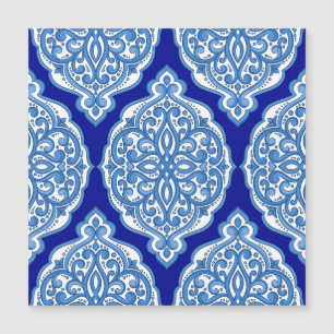 Luxury white-blue, Turkish ornament.