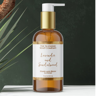 Luxury white & gold foil cosmetics bottle label