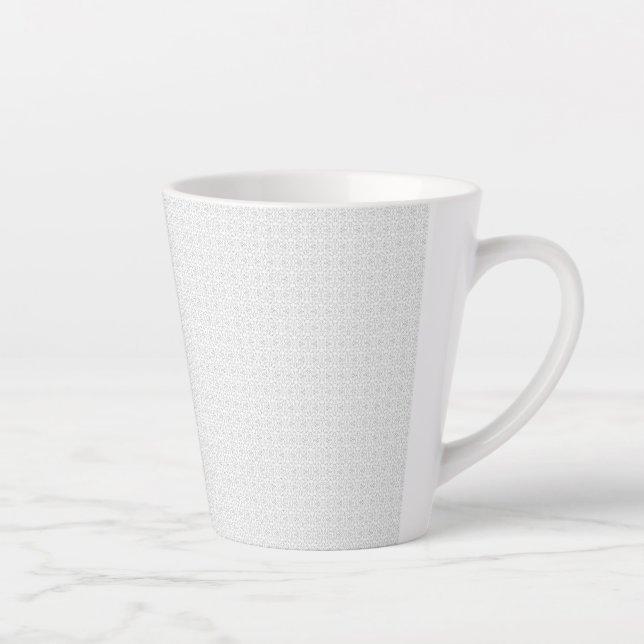 Luxury White Monogram File Folder Set Latte Mug (Right)