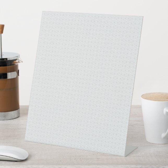 Luxury White Monogram File Folder Set Pedestal Sign (In SItu)