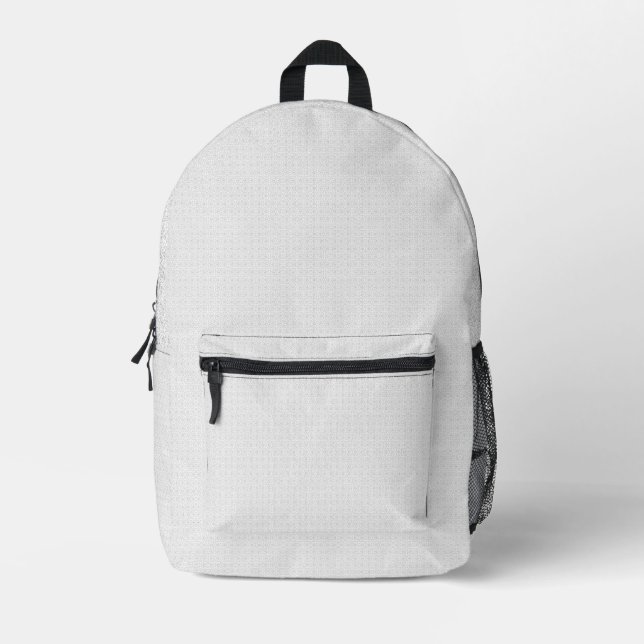 Luxury White Monogram File Folder Set Printed Backpack (Front)