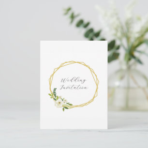 Luxury White Rose Floral Frame  Postcard
