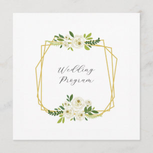 Luxury White Rose Floral Frame Programme