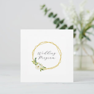 Luxury White Rose Floral Frame Programme