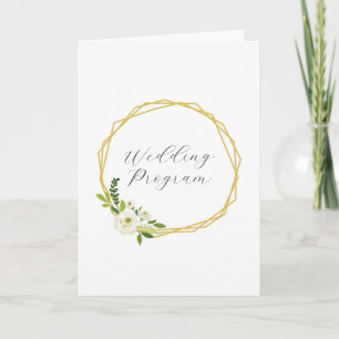 Luxury White Rose Floral Frame Programme