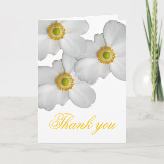 Luxury White Spring Floral Thank you card