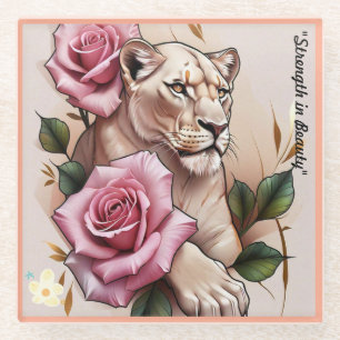 "Luxury Wild Beauty" Glass Coaster