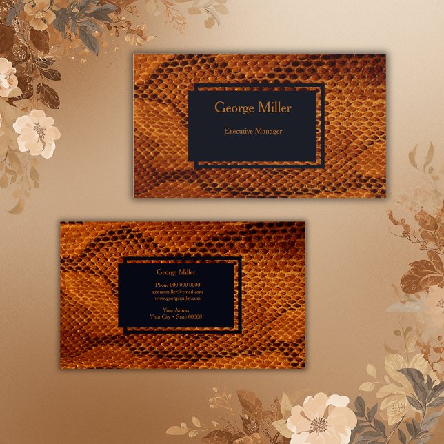 luxury wild snake skin animal  business card (Creator Uploaded)