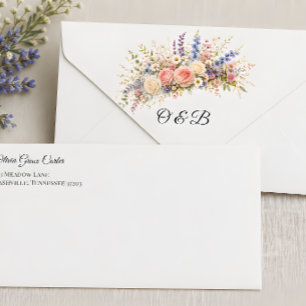Luxury Wildflower Meadow Wedding Envelope