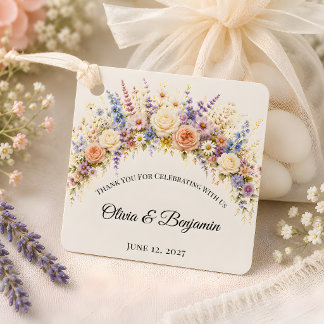 Luxury Wildflower Meadow Wedding  Favour Tags