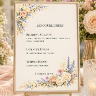 Luxury Wildflower Meadow Wedding  Invitation