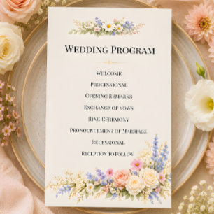 Luxury Wildflower Meadow With Romantic Florals