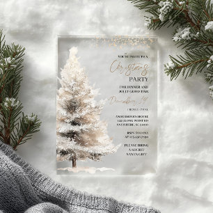Luxury Winter Holiday Acrylic Invitations