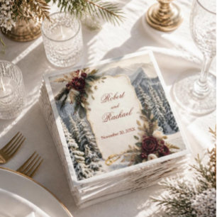 Luxury Winter Wedding Napkin