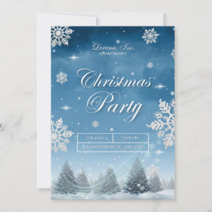 Luxury Winter Wonderland Christmas Party Invitation