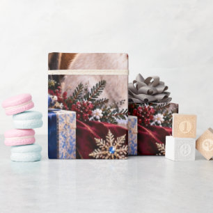 Luxury Woodland Winter Blue Christmas Wrapping Pap Paper