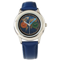Luxury World Map Multi-Dial Watch