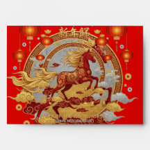 Luxury Year of the Wood Horse 2026 Red Luck Envelo