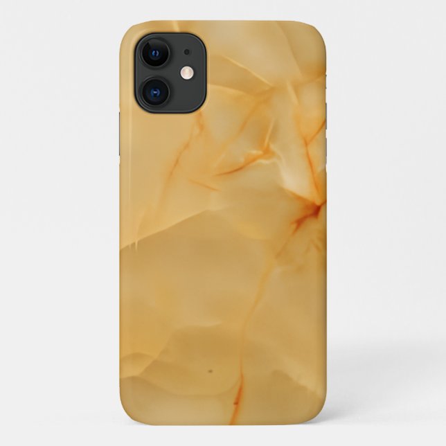 Luxury Yellow Amber Onyx Marble Texture Phone Case (Back)
