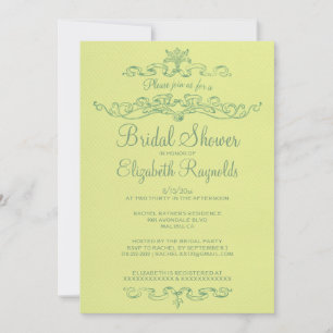 Luxury Yellow & Green Bridal Shower Invitations