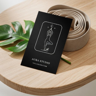 Luxury Yoga Instructor   Elegant  Business Card