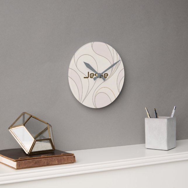 Luxury Yoga Modern Pattern Collection   Round Clock (Office)
