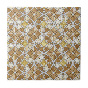 Luxury Zellige Moroccan Mosaic Pattern Beige Cream Tile