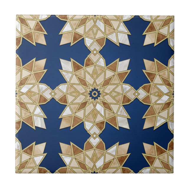 Luxury Zellige Moroccan Mosaic Seamless Pattern  Tile (Front)